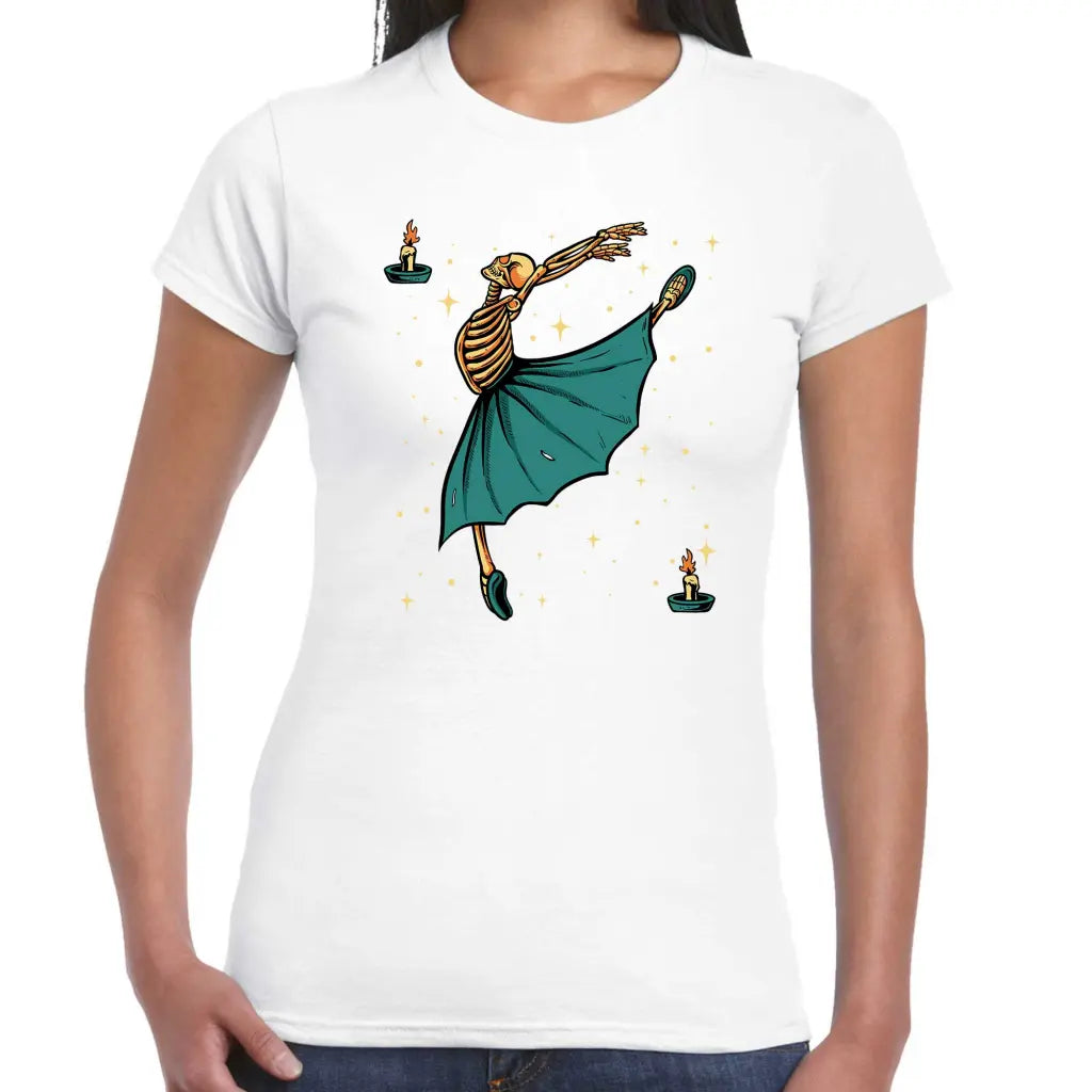 Skeleton Ballerina Ladies T-shirt - Tshirtpark.com