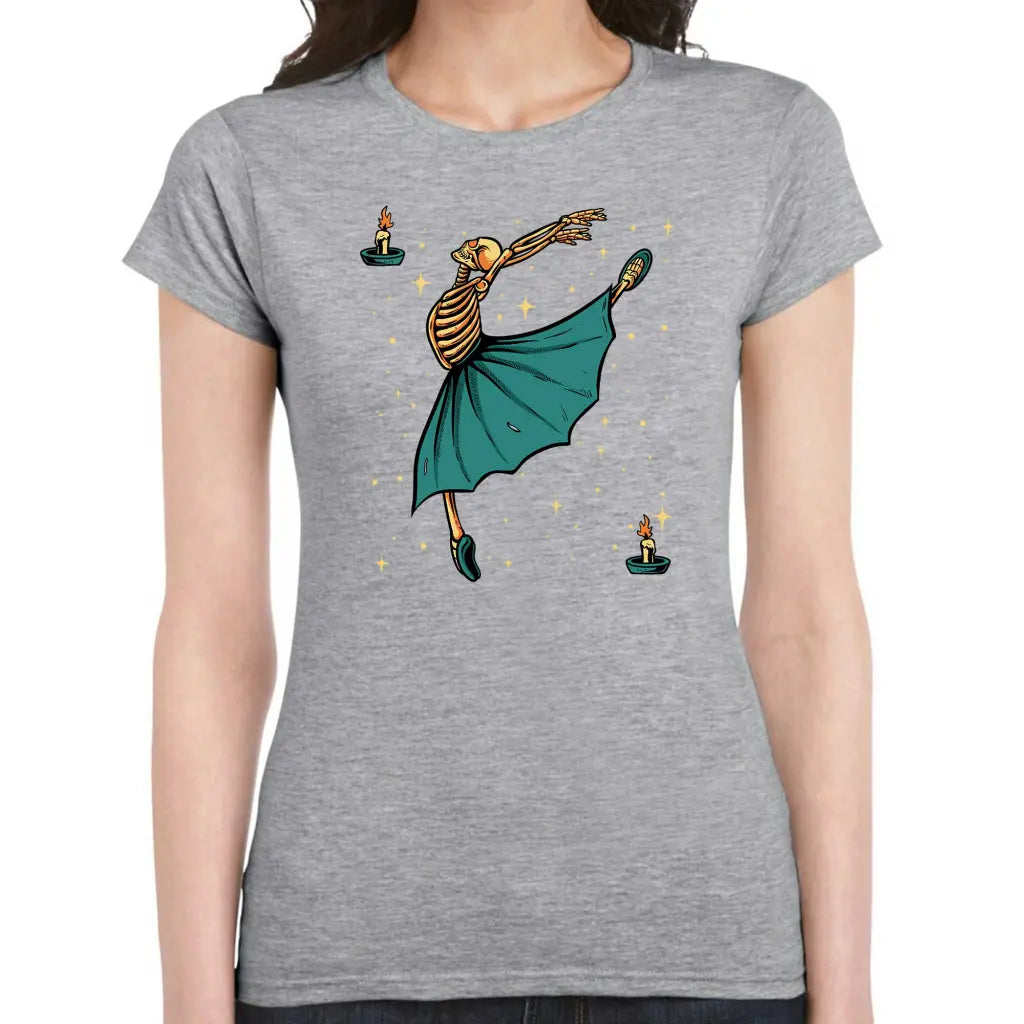 Skeleton Ballerina Ladies T-shirt - Tshirtpark.com