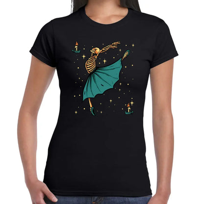 Skeleton Ballerina Ladies T-shirt - Tshirtpark.com