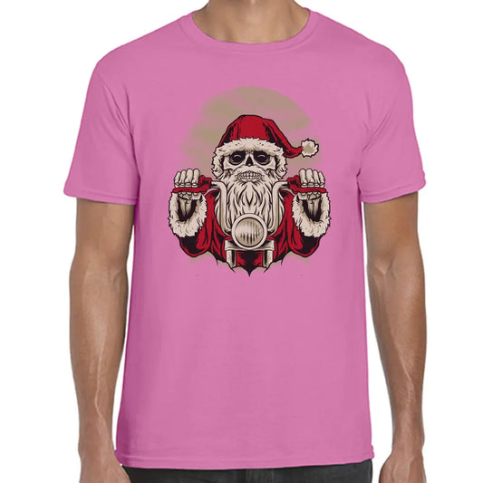 Skeleton Biker Santa T-Shirt - Tshirtpark.com