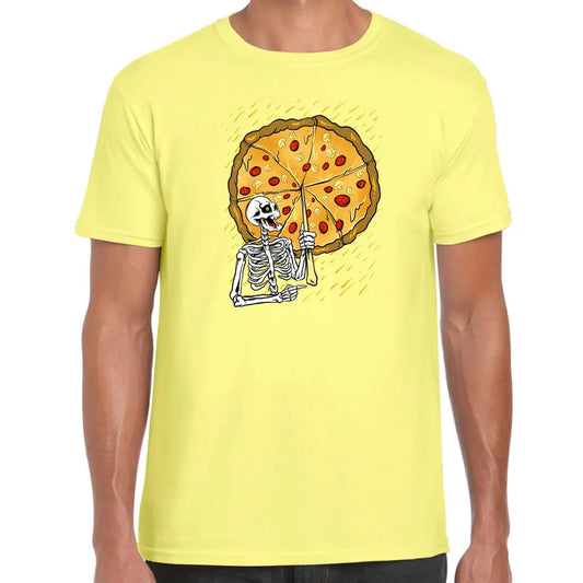 Skeleton Cutter Pizza T-Shirt - Tshirtpark.com