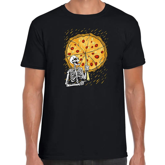 Skeleton Cutter Pizza T-Shirt - Tshirtpark.com