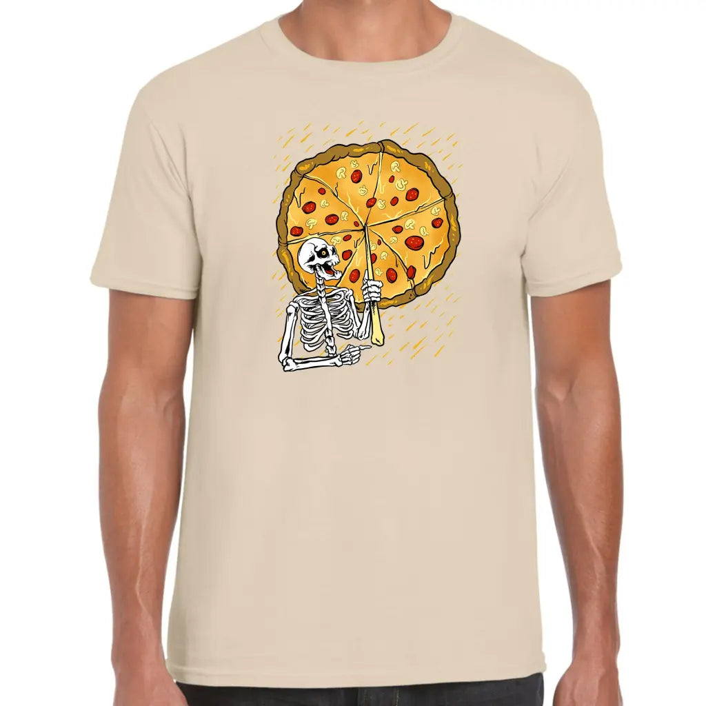 Skeleton Cutter Pizza T-Shirt - Tshirtpark.com