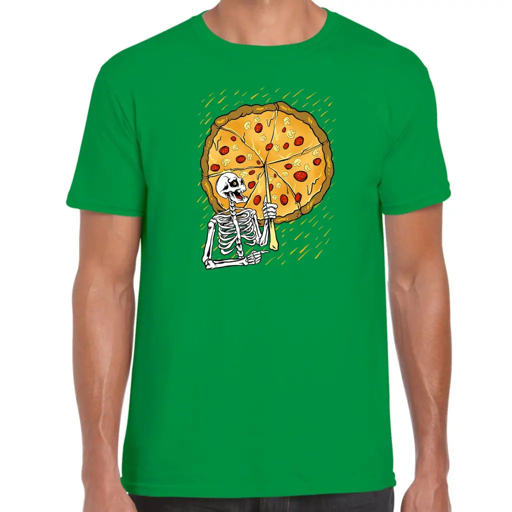 Skeleton Cutter Pizza T-Shirt - Tshirtpark.com