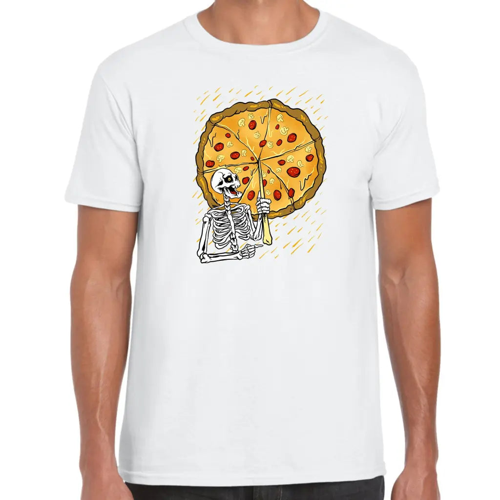 Skeleton Cutter Pizza T-Shirt - Tshirtpark.com
