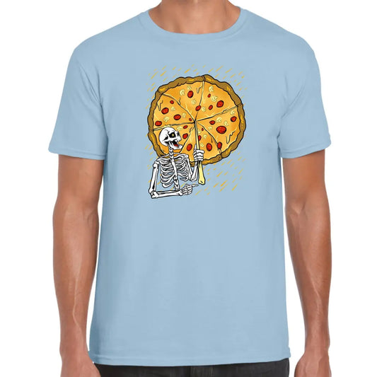 Skeleton Cutter Pizza T-Shirt - Tshirtpark.com