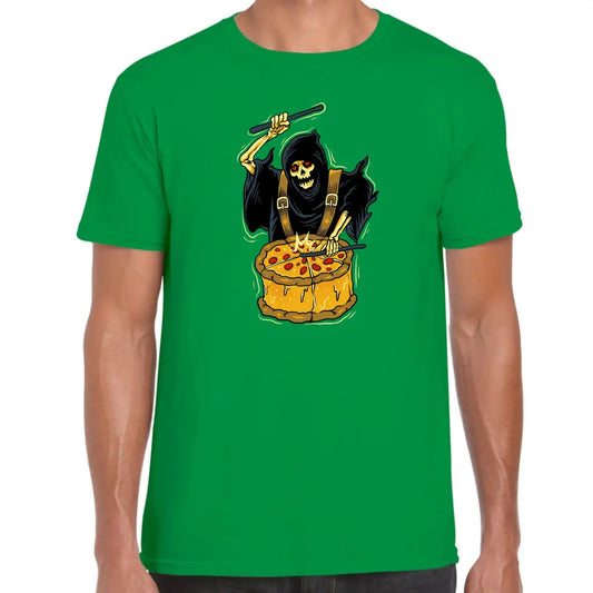 Skeleton Drummer Pizza T-Shirt - Tshirtpark.com