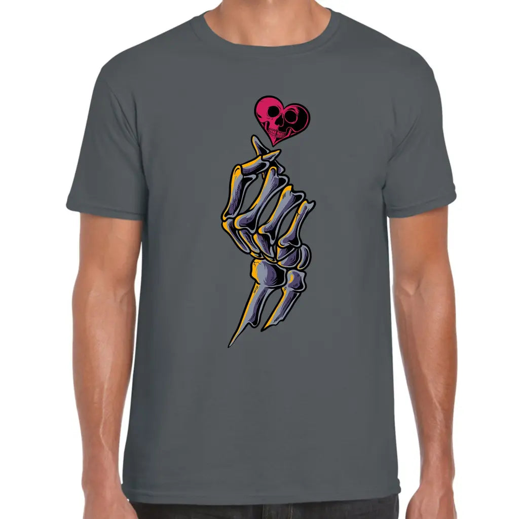 Skeleton Hand Heart T-Shirt - Tshirtpark.com