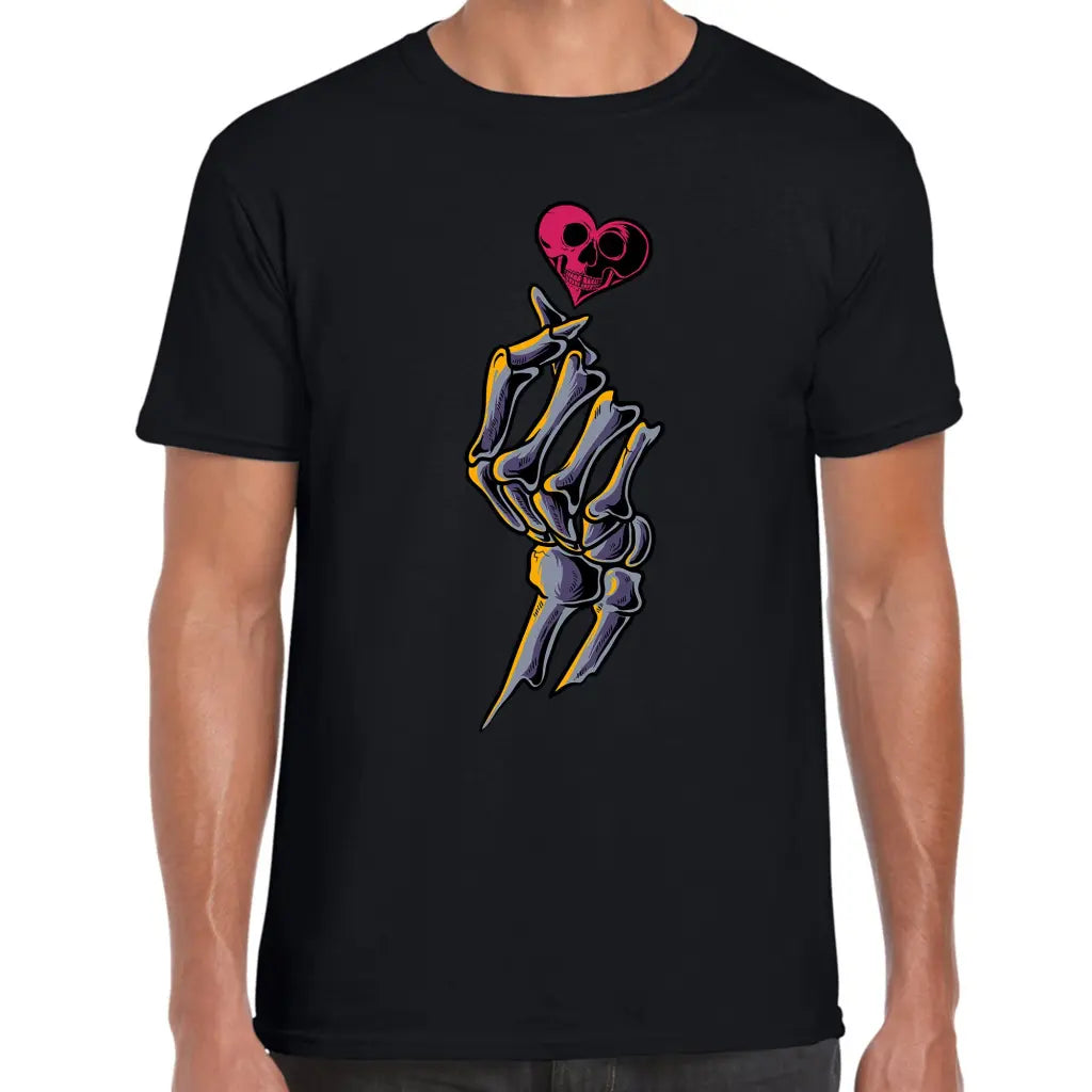 Skeleton Hand Heart T-Shirt - Tshirtpark.com