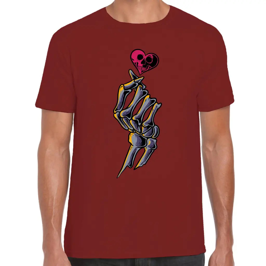 Skeleton Hand Heart T-Shirt - Tshirtpark.com