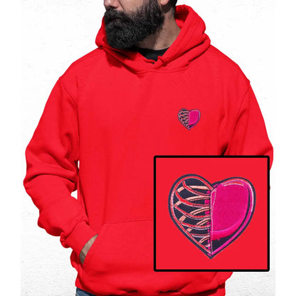 Skeleton Heart Embroidered Colour Hoodie - Tshirtpark.com