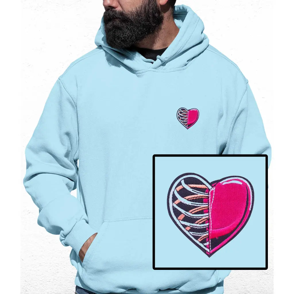 Skeleton Heart Embroidered Colour Hoodie - Tshirtpark.com