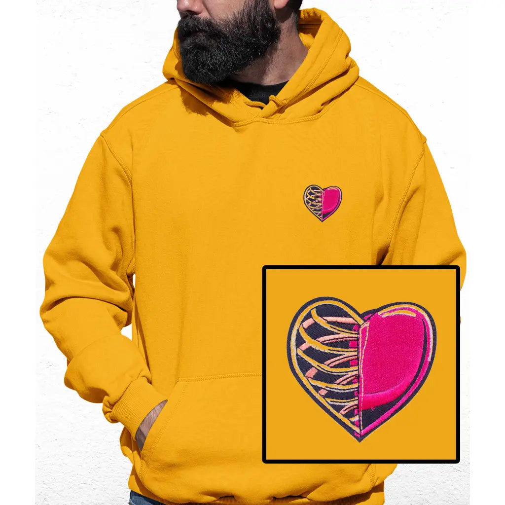 Skeleton Heart Embroidered Colour Hoodie - Tshirtpark.com