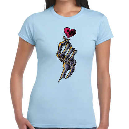 Skeleton Heart Hand Ladies T-shirt - Tshirtpark.com