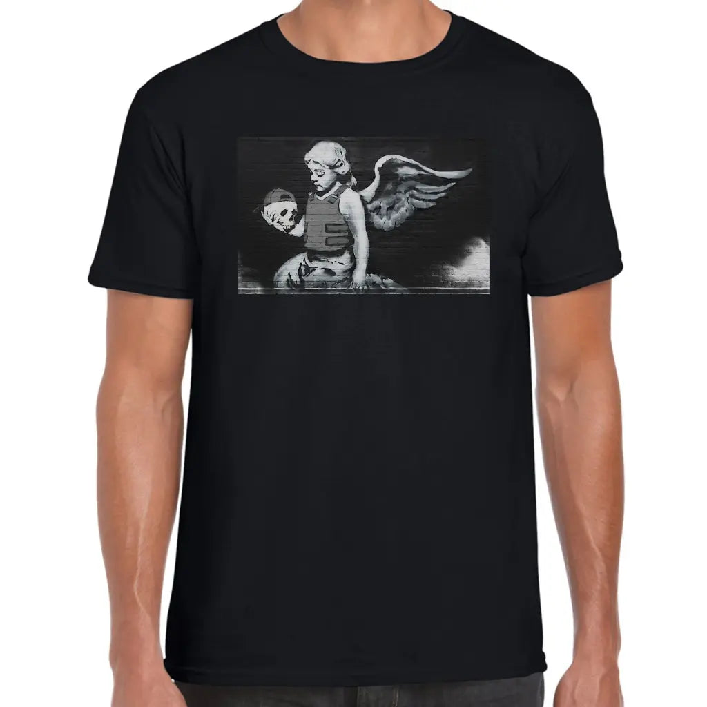 Skull Angel Banksy T-Shirt - Tshirtpark.com