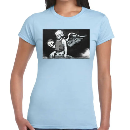 Skull Angel Ladies Banksy T-Shirt - Tshirtpark.com