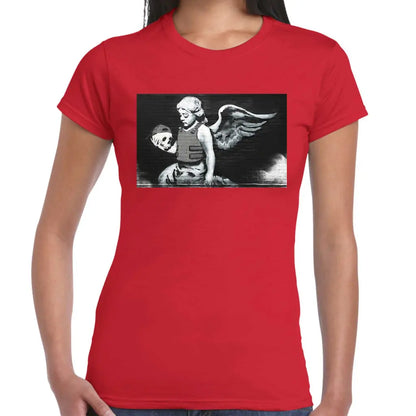 Skull Angel Ladies Banksy T-Shirt - Tshirtpark.com