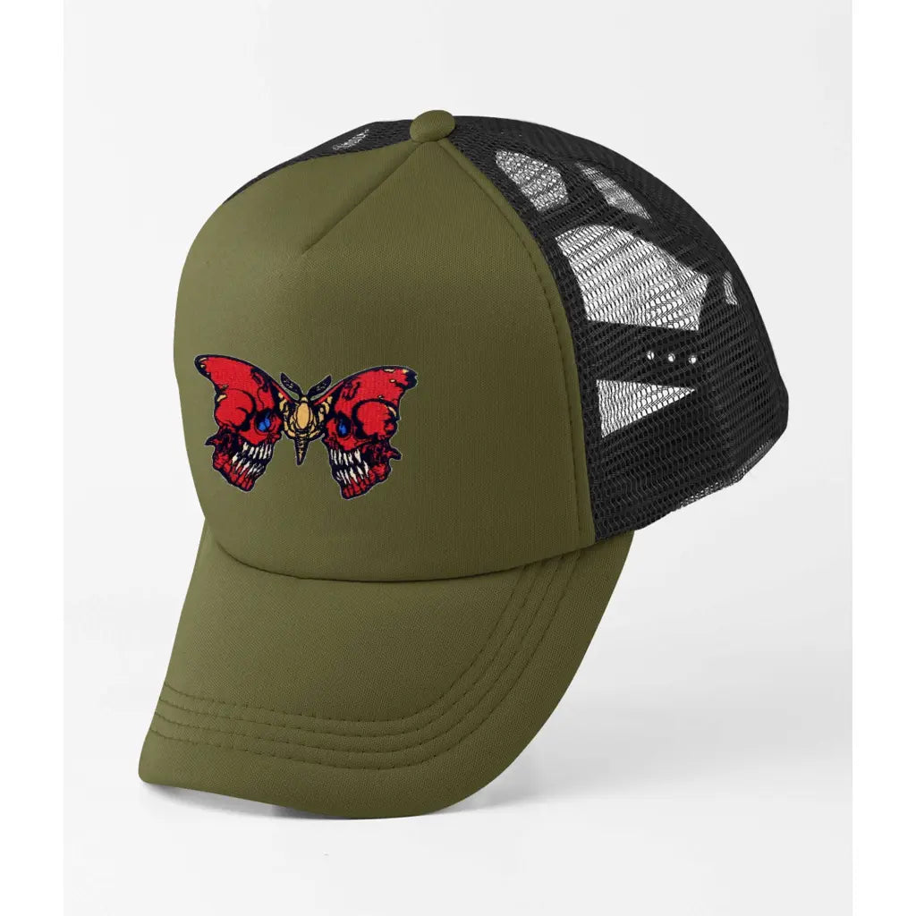 Skull Butterfly Trucker Cap - Tshirtpark.com