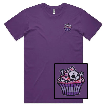 Skull Cupcake Embroidered T-Shirt - Tshirtpark.com
