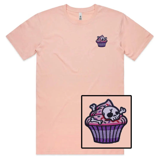 Skull Cupcake Embroidered T-Shirt - Tshirtpark.com