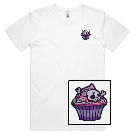 Skull Cupcake Embroidered T-Shirt - Tshirtpark.com