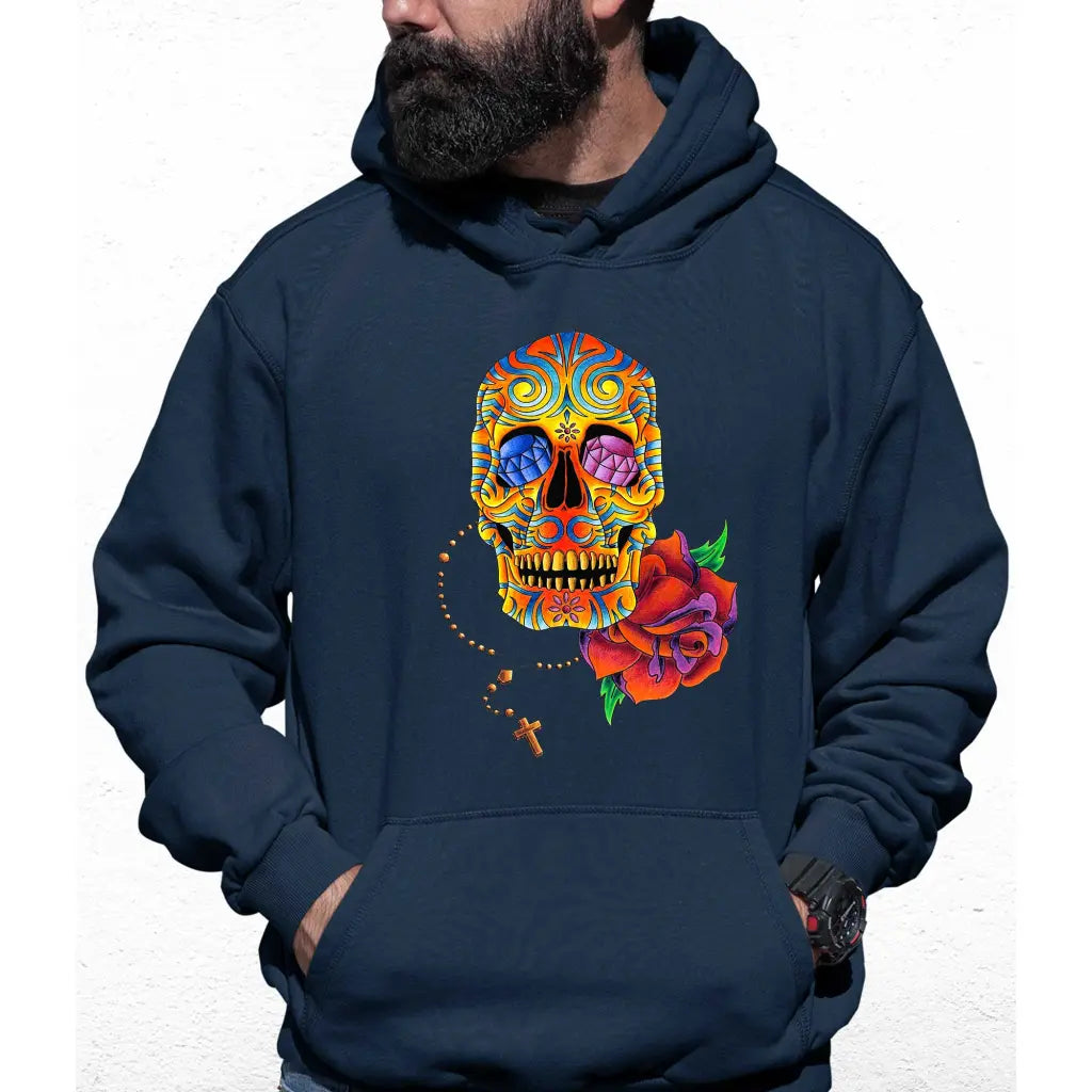 Skull Flower Colour Hoodie - Tshirtpark.com