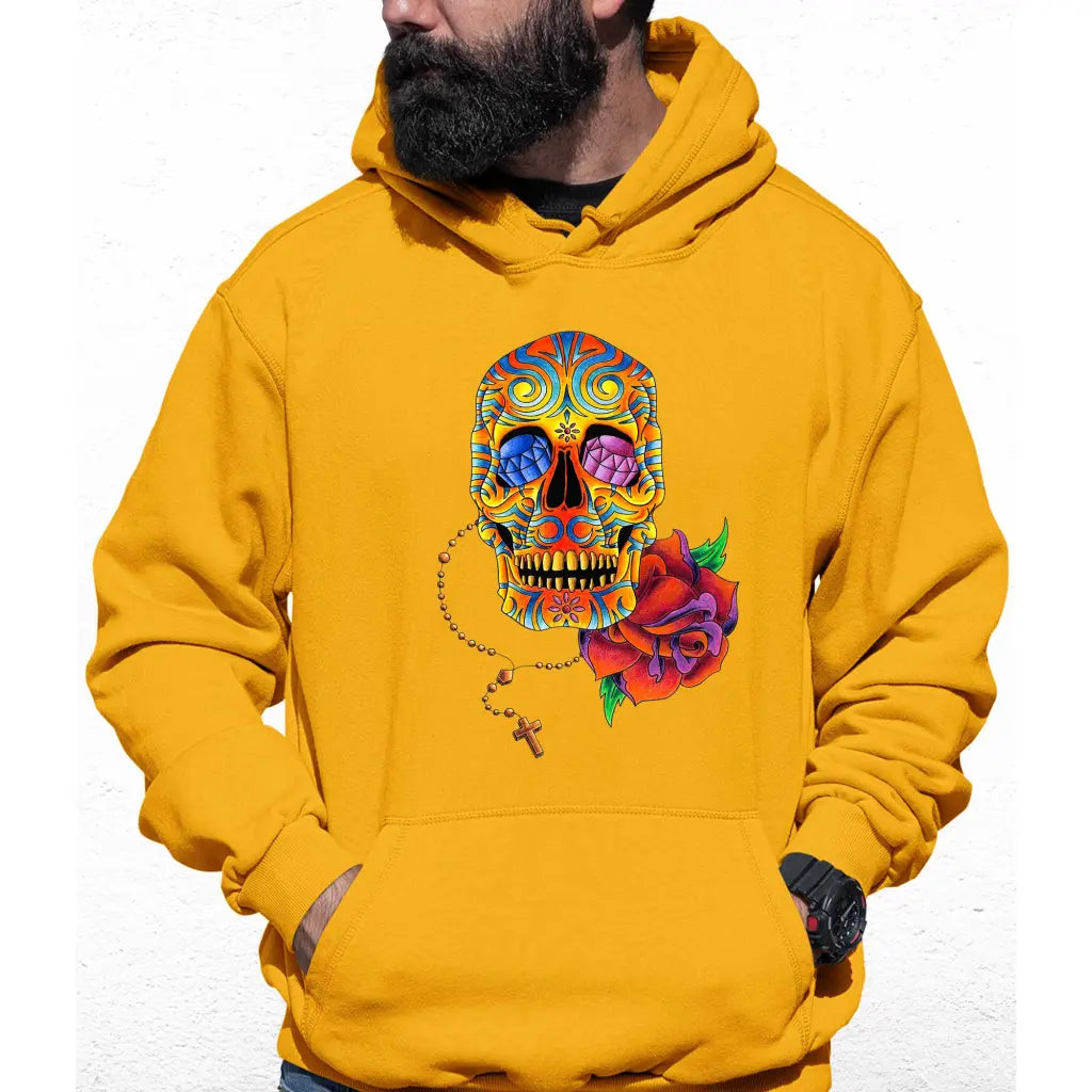 Skull Flower Colour Hoodie - Tshirtpark.com