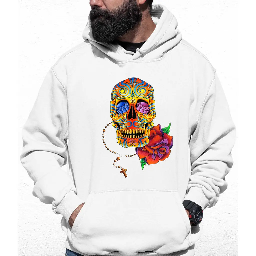 Skull Flower Colour Hoodie - Tshirtpark.com