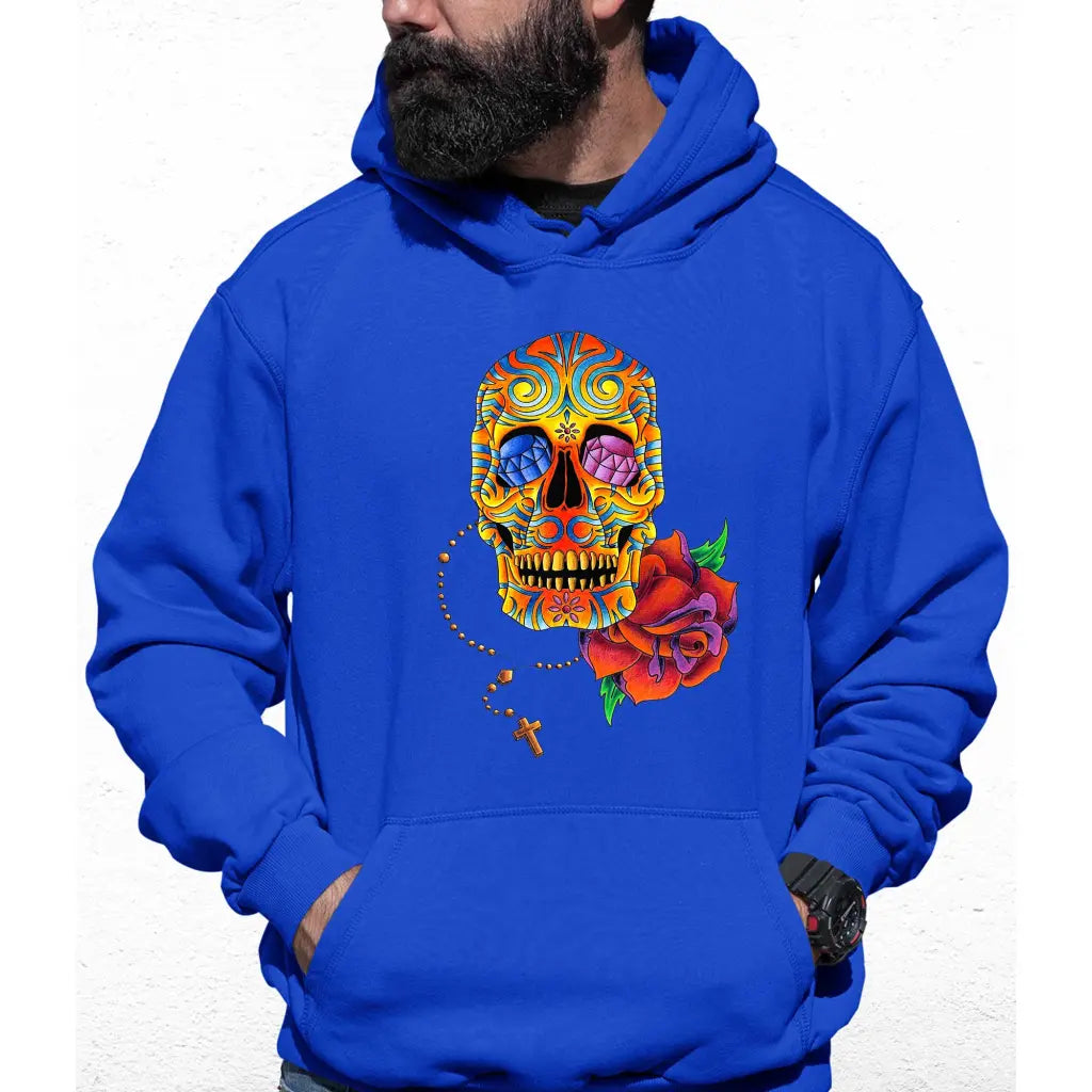 Skull Flower Colour Hoodie - Tshirtpark.com