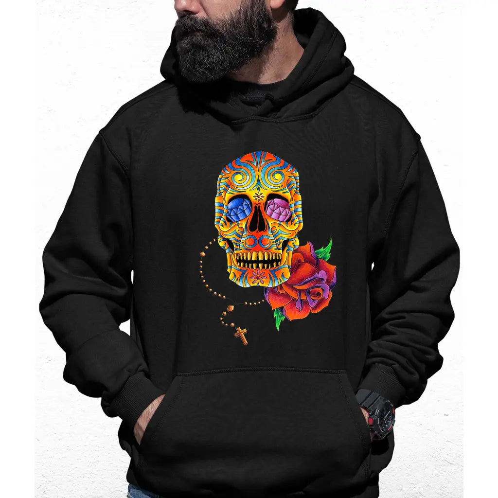 Skull Flower Colour Hoodie - Tshirtpark.com