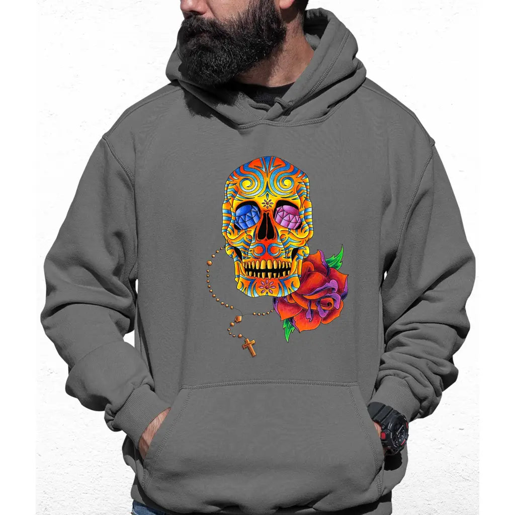 Skull Flower Colour Hoodie - Tshirtpark.com