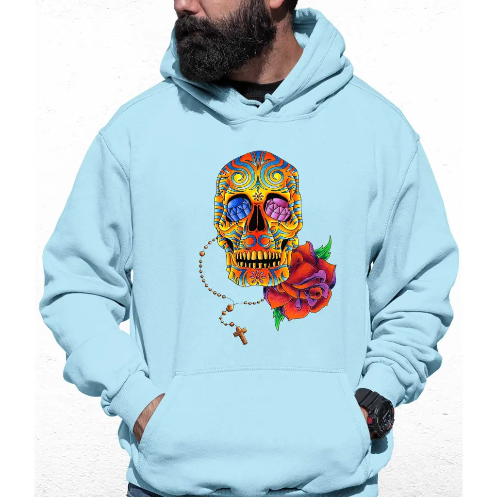 Skull Flower Colour Hoodie - Tshirtpark.com