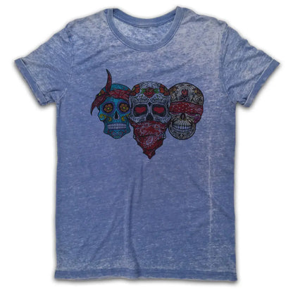 Skull Gang Vintage Burn-Out T-Shirt - Tshirtpark.com