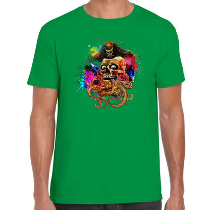 Skull Octopus Captain T-Shirt - Tshirtpark.com