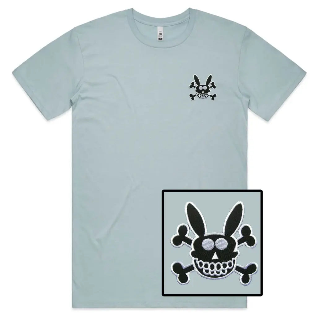Skull Rabbit Embroidered T-Shirt - Tshirtpark.com
