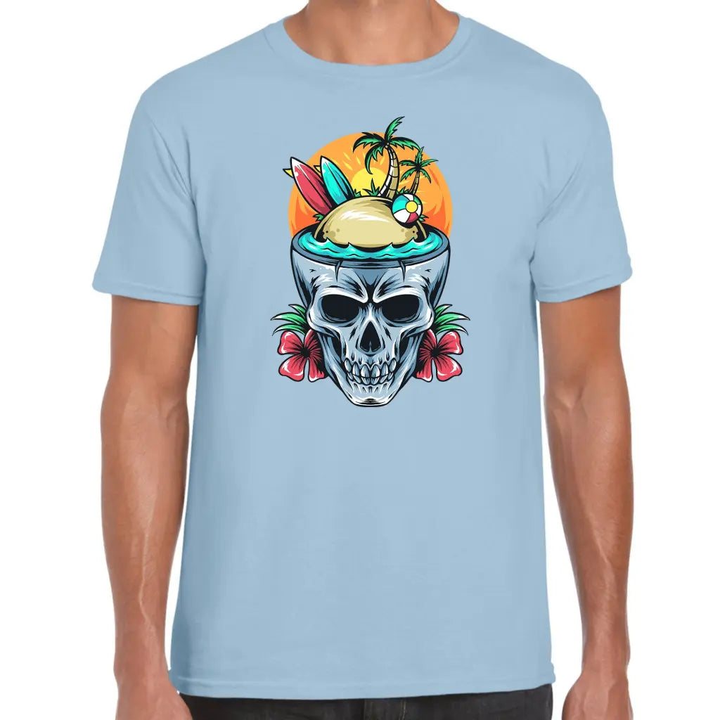 Skull Surf Island T-Shirt - Tshirtpark.com