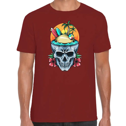 Skull Surf Island T-Shirt - Tshirtpark.com