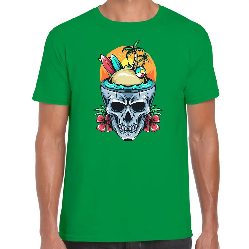 Skull Surf Island T-Shirt - Tshirtpark.com