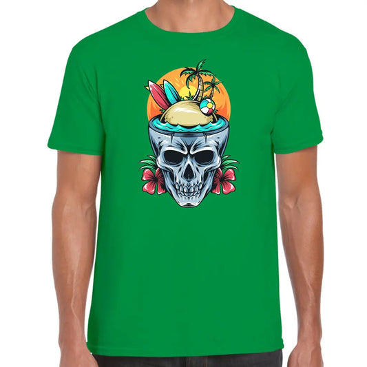 Skull Surf Island T-Shirt - Tshirtpark.com