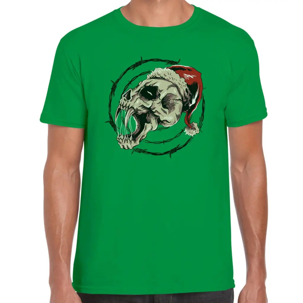 Skull Wire Santa T-Shirt - Tshirtpark.com