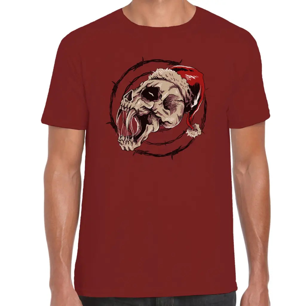 Skull Wire Santa T-Shirt - Tshirtpark.com