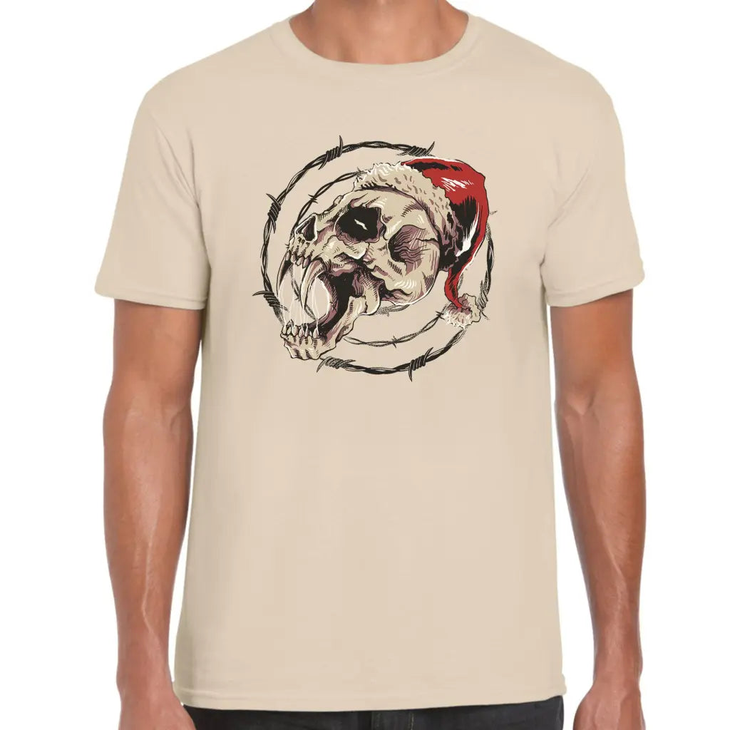 Skull Wire Santa T-Shirt - Tshirtpark.com