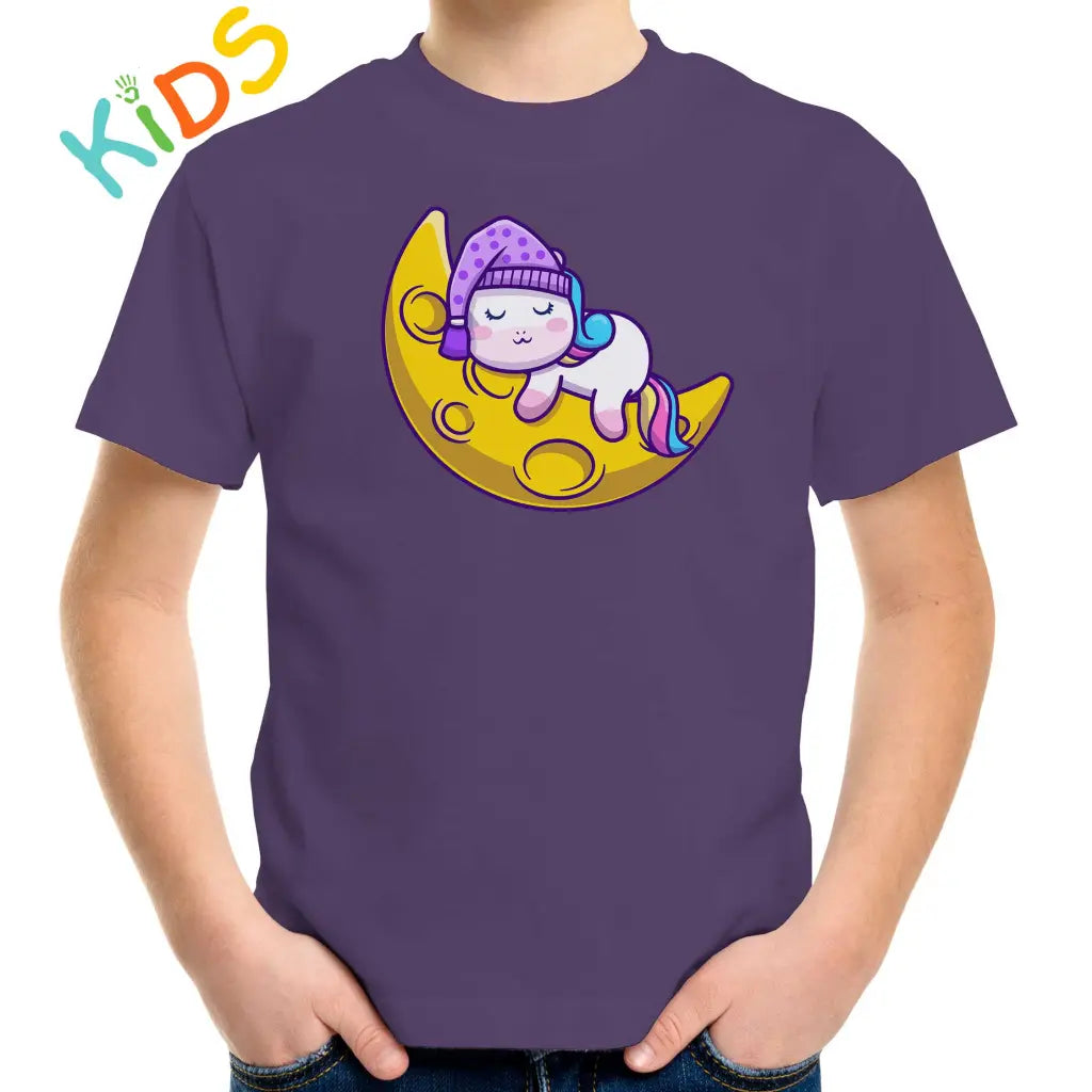 Sleeping Unicorn Kids T-shirt - Tshirtpark.com