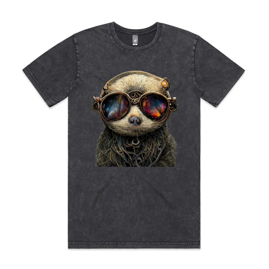 Sloth Punk Stone Wash T-Shirt - Tshirtpark.com