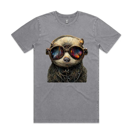 Sloth Punk Stone Wash T-Shirt - Tshirtpark.com