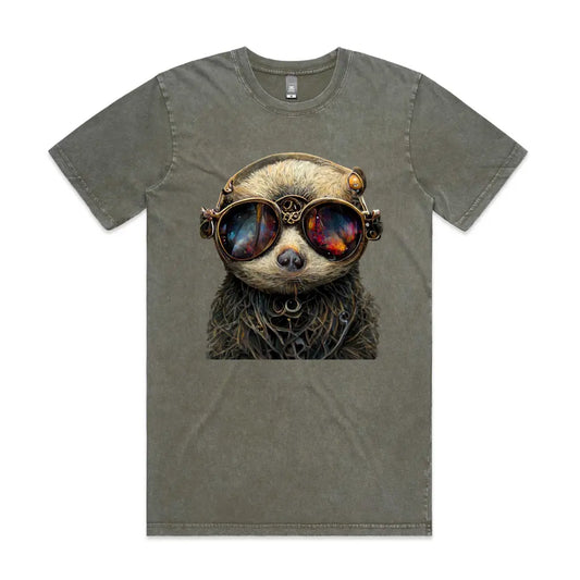 Sloth Punk Stone Wash T-Shirt - Tshirtpark.com