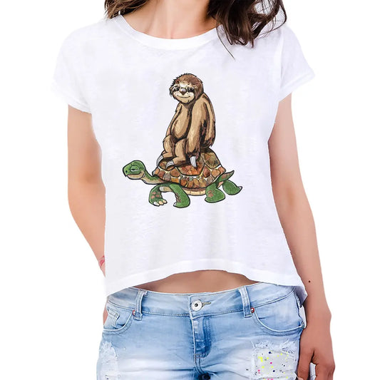 Slow Womens Crop Tee - Tshirtpark.com