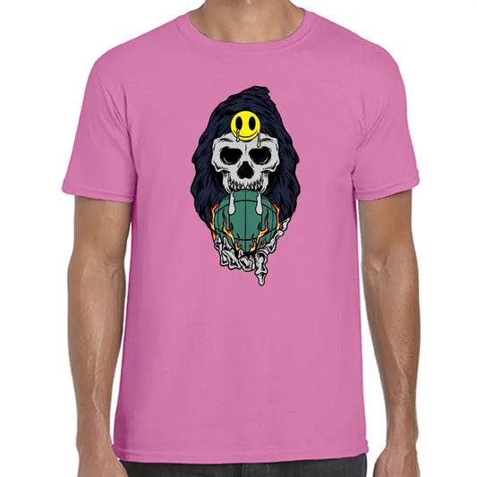 Smiley Patch Skull T-Shirt - Tshirtpark.com