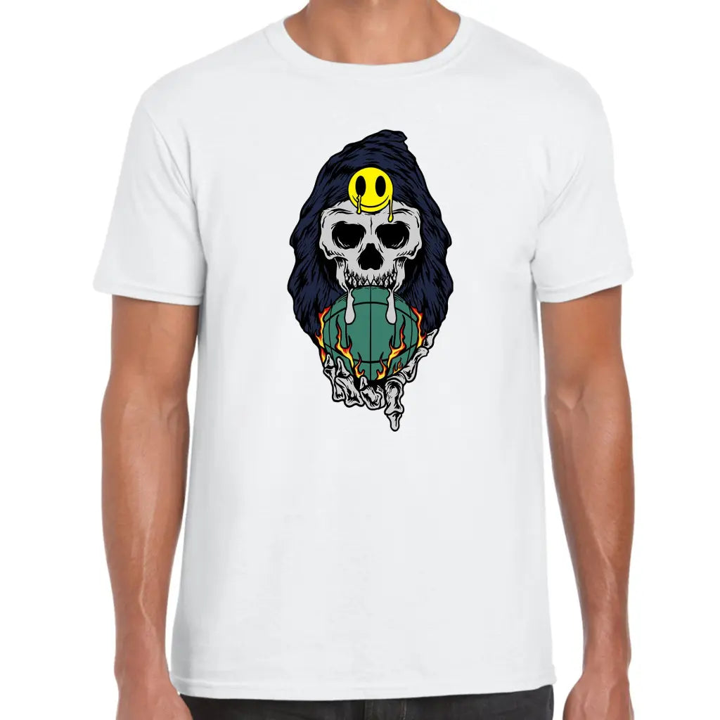 Smiley Patch Skull T-Shirt - Tshirtpark.com