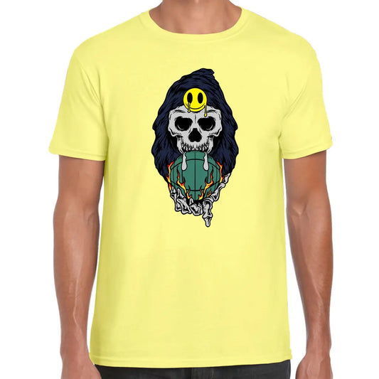 Smiley Patch Skull T-Shirt - Tshirtpark.com